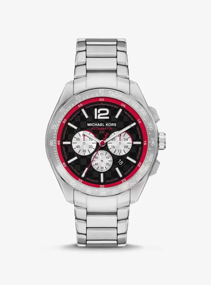 Reloj Accelerator 2.0 de gran tamaño en tono plateado Reloj Accelerator 2.0 de gran tamaño en tono plateado
