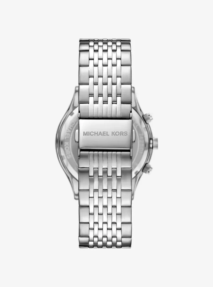 Reloj Aspyn plateado de gran tamaño Reloj Aspyn plateado de gran tamaño