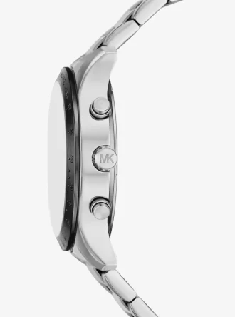 Reloj Berkley de gran tamaño con pavé en tono plateado