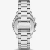Reloj Berkley de gran tamaño con pavé en tono plateado