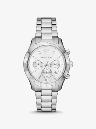 Reloj Berkley plateado de gran tamaño