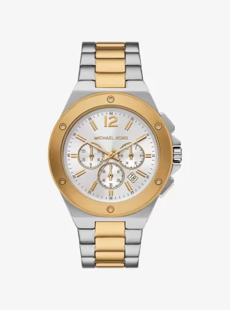 Reloj bicolor Lennox de gran tamaño