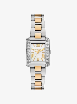 Reloj bicolor Petite Emery Pavé