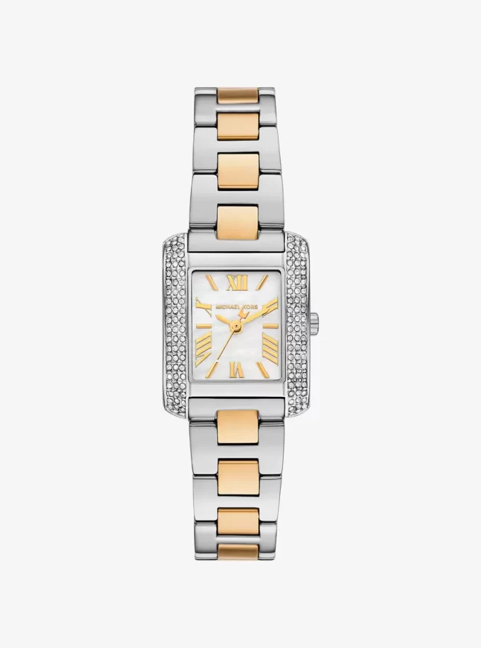 Reloj bicolor Petite Emery Pavé Reloj bicolor Petite Emery Pavé