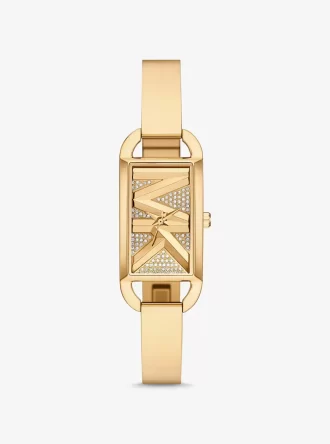 Reloj brazalete Mini Empire Pavé en tono dorado