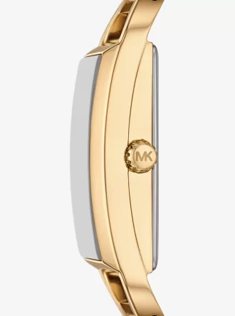 Reloj brazalete Mini Empire Pavé en tono dorado