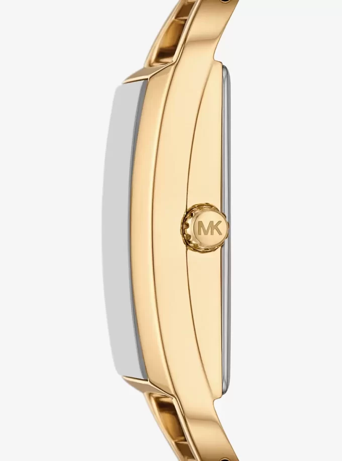 Reloj brazalete Mini Empire Pavé en tono dorado