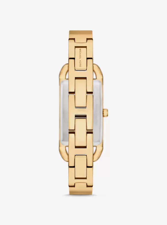 Reloj brazalete Mini Empire Pavé en tono dorado