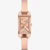 Reloj brazalete Mini Empire Pavé en tono oro rosa