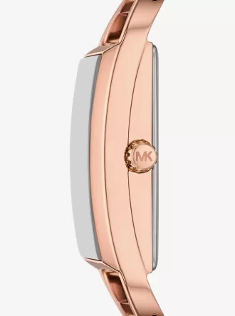 Reloj brazalete Mini Empire Pavé en tono oro rosa