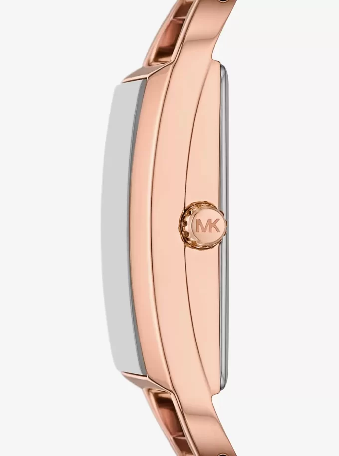 Reloj brazalete Mini Empire Pavé en tono oro rosa