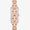Reloj brazalete Mini Empire Pavé en tono oro rosa