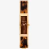 Reloj brazalete Yazmeen de acetato dorado y carey Reloj brazalete Yazmeen de acetato dorado y carey