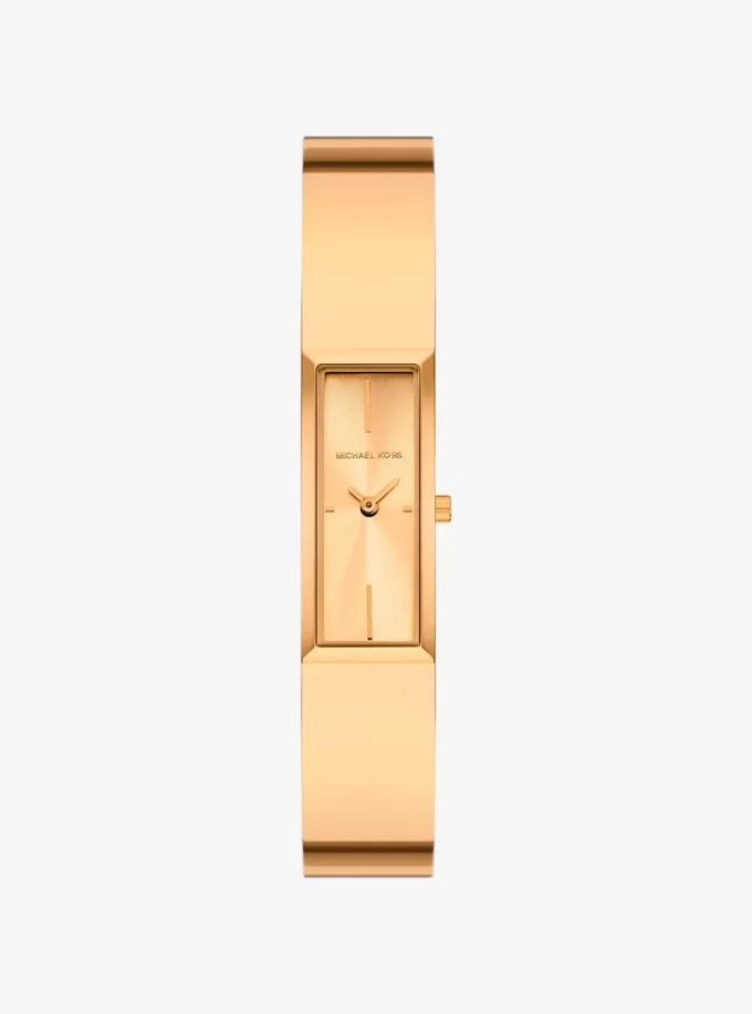 Reloj brazalete Yazmeen en tono dorado