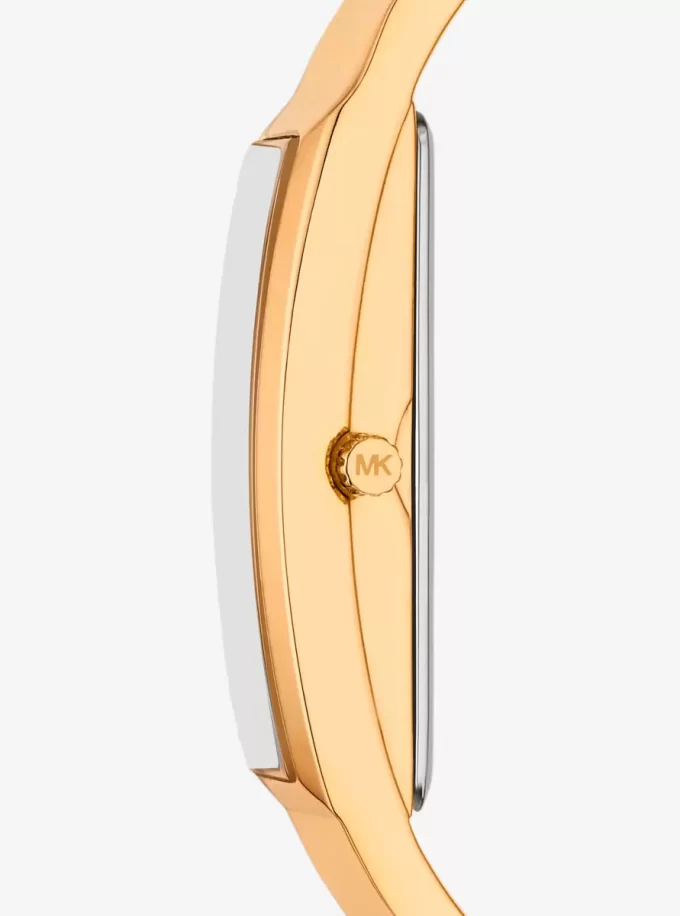 Reloj brazalete Yazmeen en tono dorado