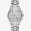 Reloj Bryant con pavé en tono plateado