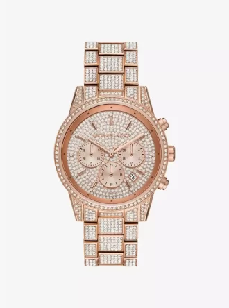 Reloj Bryant Pavé en tono oro rosa