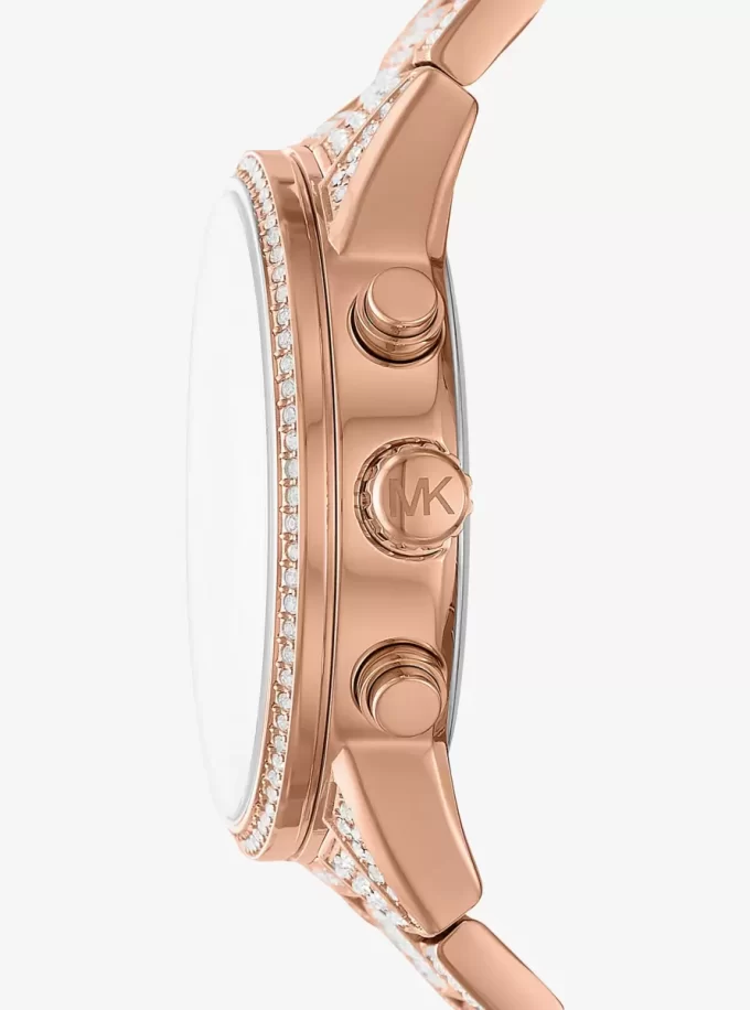 Reloj Bryant Pavé en tono oro rosa