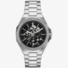 Reloj Callum Pavé de gran tamaño en tono plateado