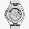 Reloj Callum Pavé de gran tamaño en tono plateado
