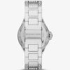 Reloj Camille Pavé extragrande en tono plateado