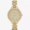Reloj con pavé en tono dorado Reloj con pavé en tono dorado