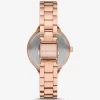 Reloj con pavé en tono oro rosa Reloj con pavé en tono oro rosa