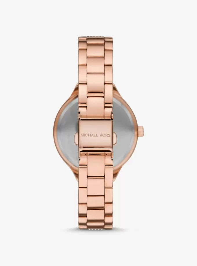 Reloj con pavé en tono oro rosa Reloj con pavé en tono oro rosa