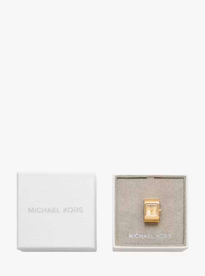 Reloj de anillo Darrington en tono dorado