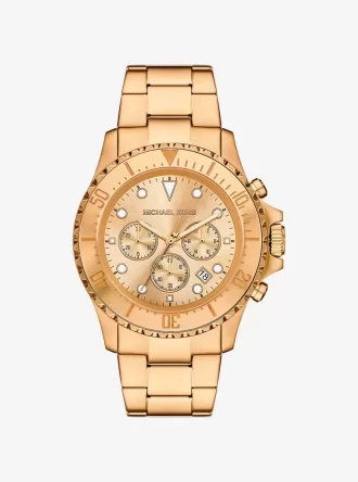 Reloj Everest de gran tamaño en tono dorado