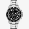 Reloj Everest de gran tamaño en tono plateado Reloj Everest de gran tamaño en tono plateado