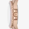 Reloj Everest extragrande en tono oro rosa y silicona