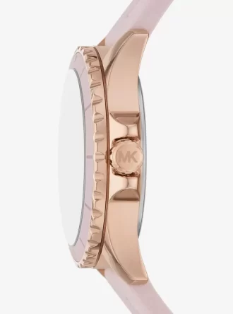 Reloj Everest extragrande en tono oro rosa y silicona