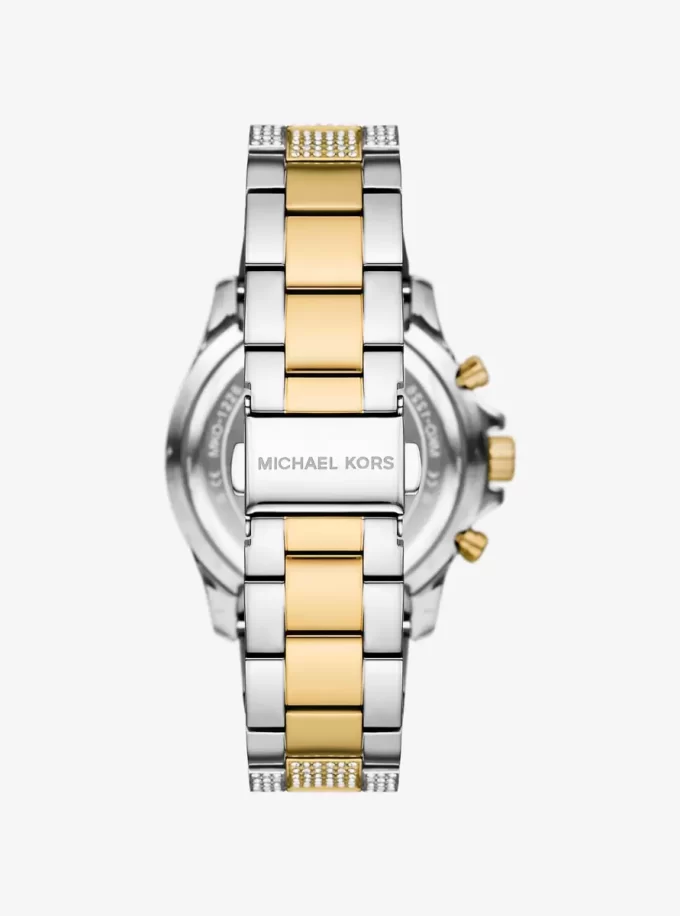Reloj Everest Pavé de dos tonos de gran tamaño Reloj Everest Pavé de dos tonos de gran tamaño