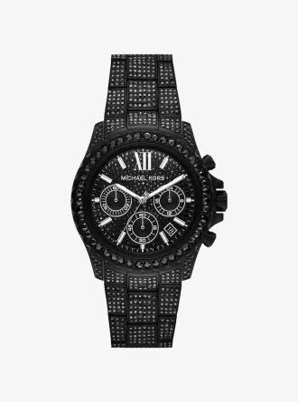Reloj Everest Pavé extragrande en tono negro