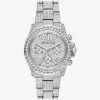 Reloj Everest Pavé extragrande en tono plateado Reloj Everest Pavé extragrande en tono plateado
