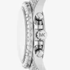 Reloj Everest Pavé extragrande en tono plateado Reloj Everest Pavé extragrande en tono plateado