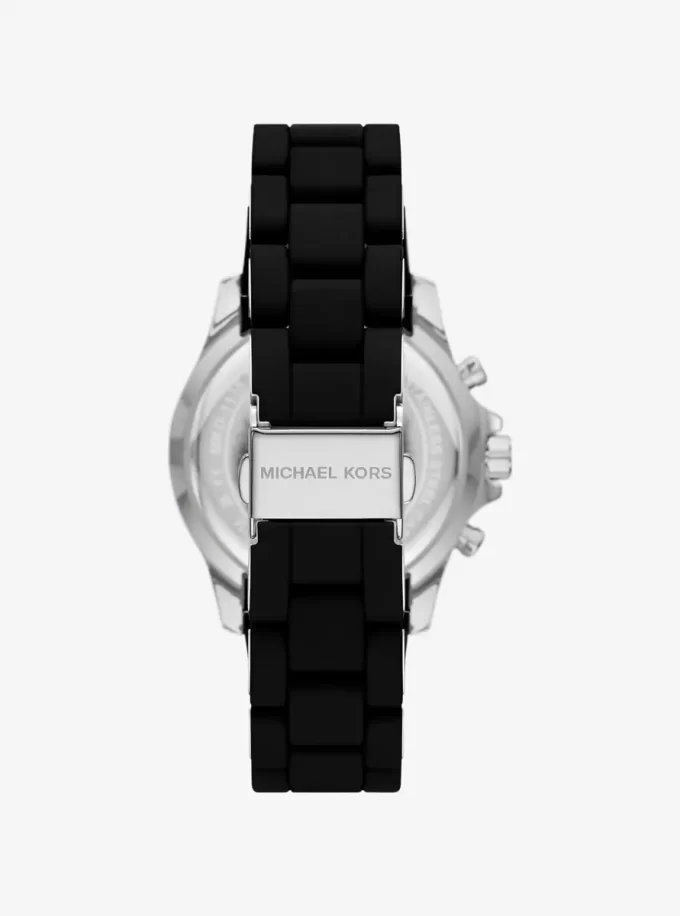 Reloj Everest Pavé extragrande en tono plateado Reloj Everest Pavé extragrande en tono plateado