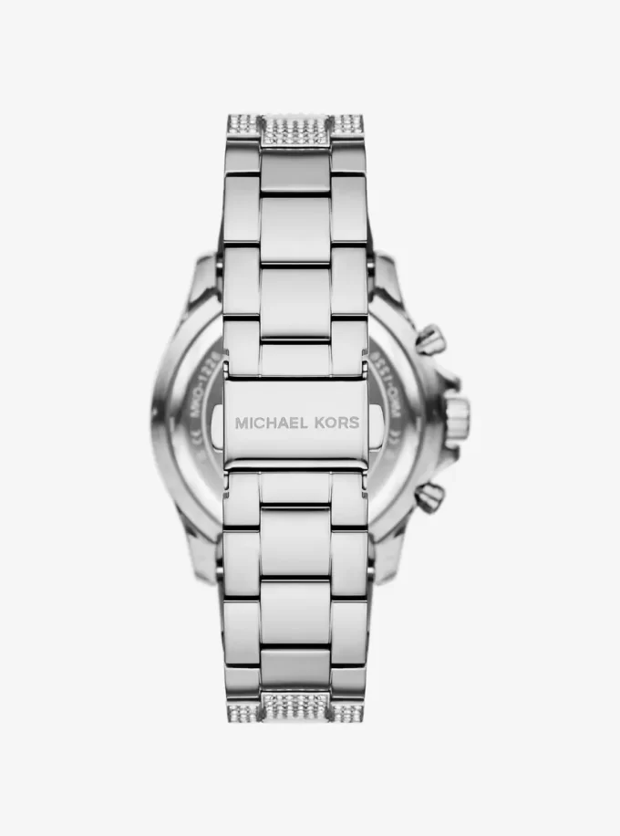 Reloj Everest Pavé extragrande en tono plateado Reloj Everest Pavé extragrande en tono plateado