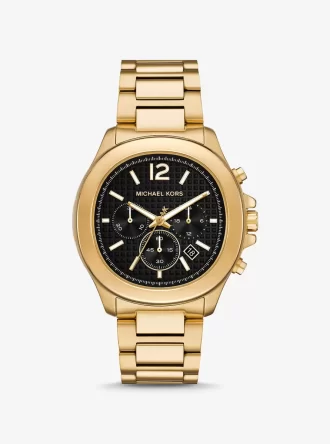 Reloj extragrande en tono dorado salvia