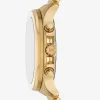 Reloj extragrande en tono dorado salvia Reloj extragrande en tono dorado salvia