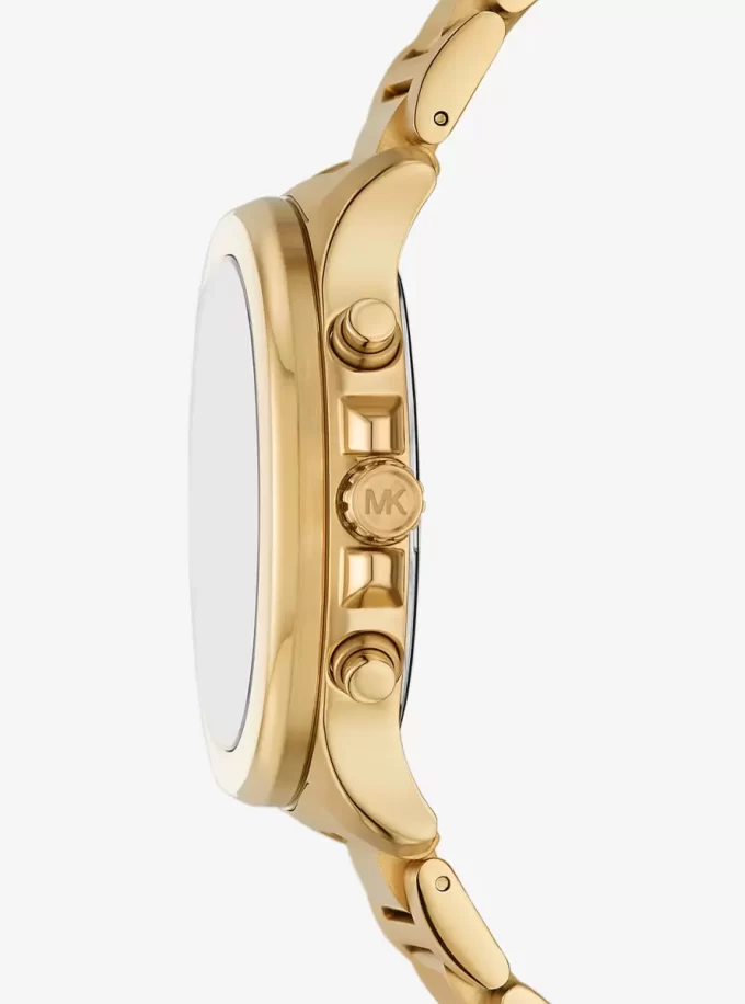 Reloj extragrande en tono dorado salvia Reloj extragrande en tono dorado salvia