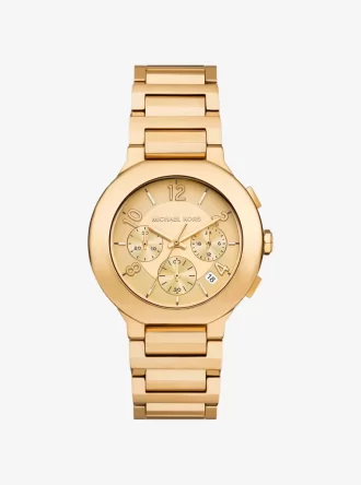Reloj Gramercy de gran tamaño en tono dorado