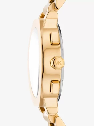 Reloj Gramercy de gran tamaño en tono dorado