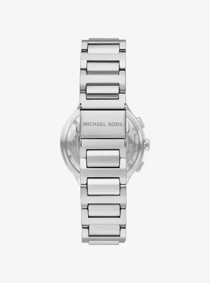 Reloj Gramercy plateado de gran tamaño Reloj Gramercy plateado de gran tamaño