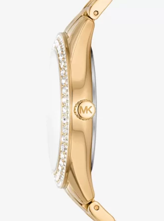 Reloj Harlowe Pavé en tono dorado