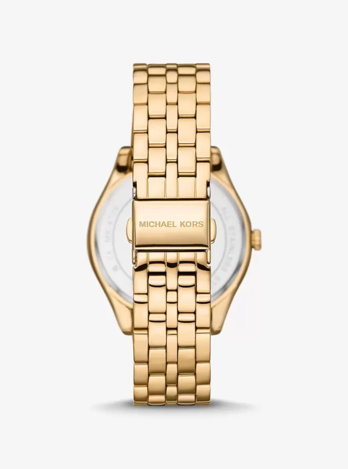 Reloj Harlowe Pavé en tono dorado