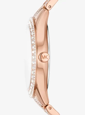 Reloj Harlowe Pavé en tono oro rosa
