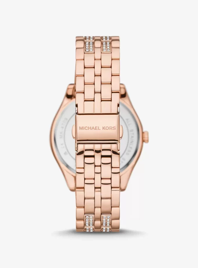 Reloj Harlowe Pavé en tono oro rosa