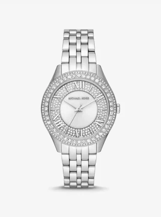 Reloj Harlowe Pavé plateado